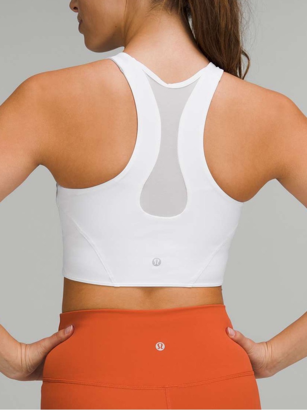Lululemon Mesh-Back Train Bra White Size 6 Medium Support A/B